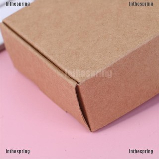 Inthespring☬ 10Pcs Brown Kraft Paper Gift Boxes Blank Handmade Soap Packing Box (9)