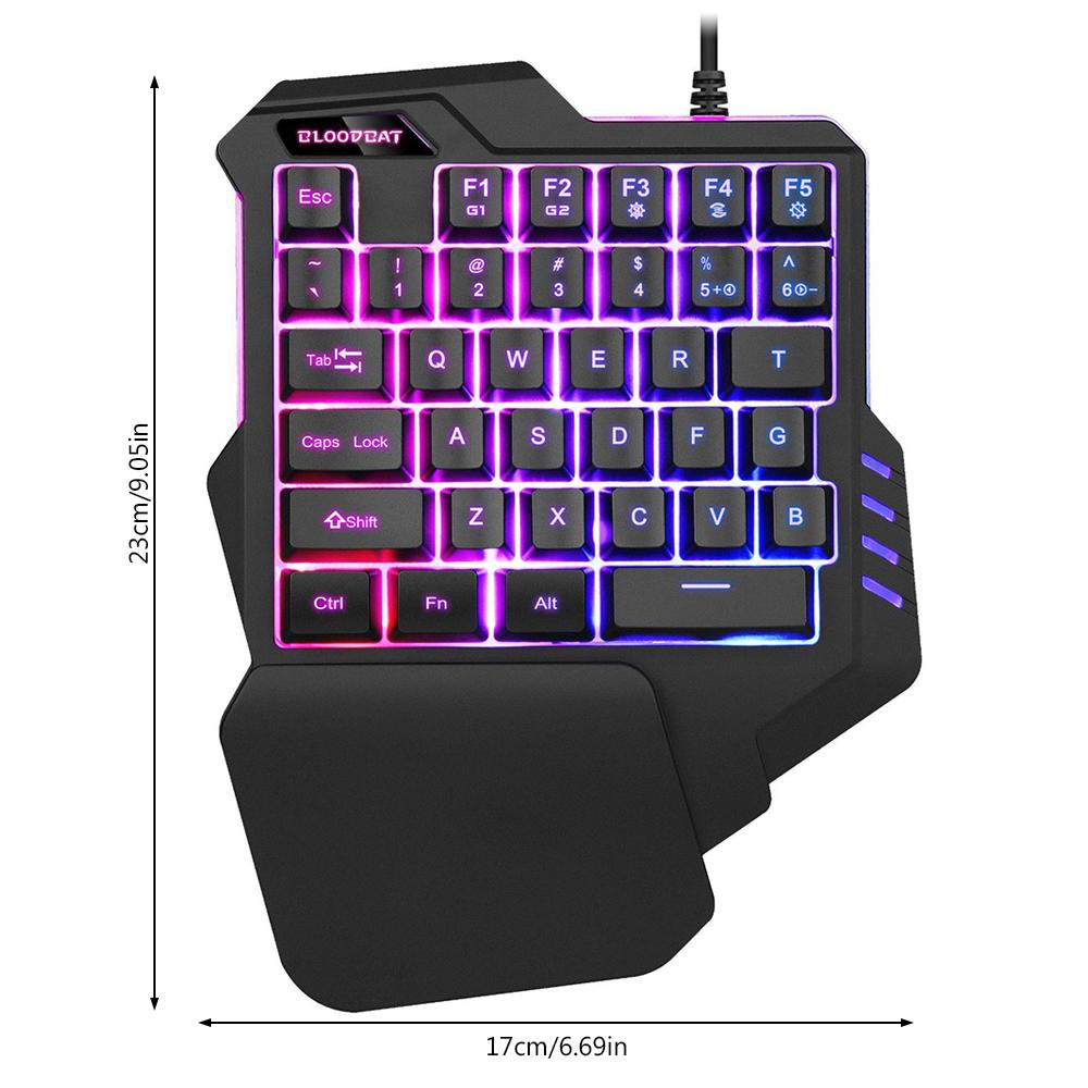 Mechanical one-handed keyboard hand game artifact left hand game keypad for Game LOL /Dota / PUBG (9)