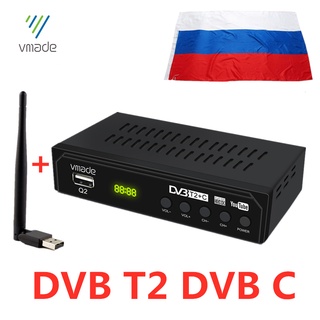 Russian DVB-T2 TV Tuner TV Box DVB T2 for Digital TV Receptor dvb c Wifi Receiver DVBT2 DVB-C Set to