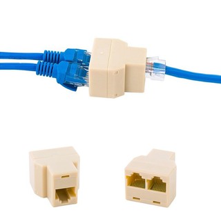 RJ45 1 to 2 LAN ethernet Network Cable Splitter Extender Plug adapter connector