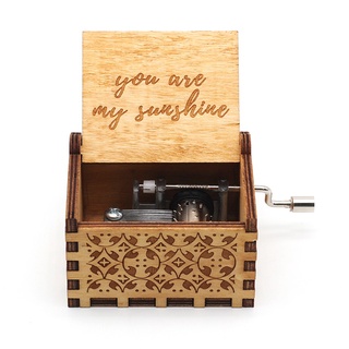 Hand-cranked Wooden Music Box Harry Potter You Are My Sunshine Beauty And The Beast Can't Fallingsel