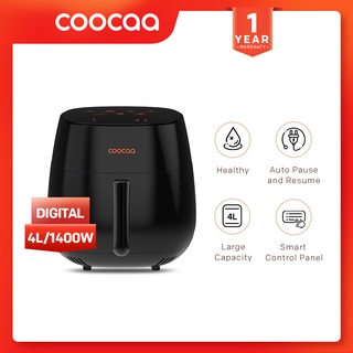 Coocaa AF-DE1 Digital Air fryer 4 Liter Cooking Capacity Non-Stick Coating Touch Screen 1400W Black