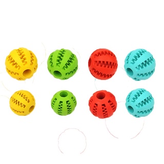 Rubber Chew Toy Bite Resistant Dental Chew Teeth Cleaner Cotton Knot Rope Ball for Dogs & Cats (2)