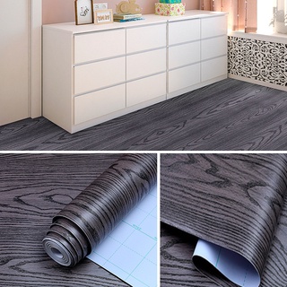 Wood grain floor sticker PVC waterproof tile renovation self-adhesive wallpaper living room bedroom non-slip ground stickers