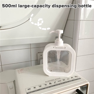 Portable bottle✟500ml Simple Ins Press Bottle Hand Sanitizer Large-capacity Travel Portable Bottled