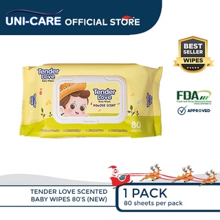Tender Love New Powder Scent Baby Wipes (Violin) 80's Pack of 1 (1)