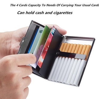 2019 Simple Multi-functional Stainless Steel Pocket Business Credit ID Card Case Metal RFID Wallet H