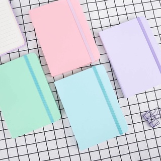 Sugar Pastel Color A5 Notebook - Hardbound Lined Notebook with Garter