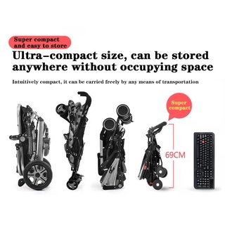 ◎2021 new baby stroller reclining comfortable seat one-key folding portable stroller (1)