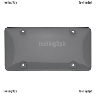 AFEEL Smoked Clear License Plate Cover Frame Shield Tinted Bubbled Flat Car (2)