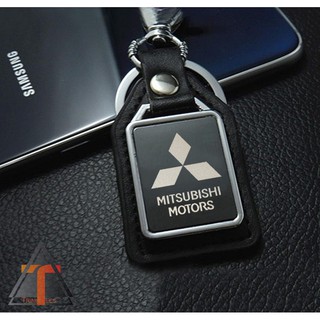 CK-05 MITSUBISHI Car Keychain High Grade Genuine Leather and Metal