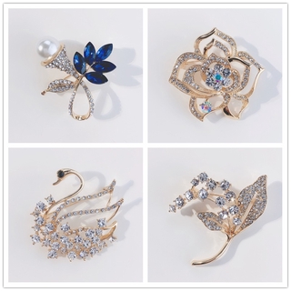 New Korean Version of Rhinestone Corsage Color-preserving Electroplating Alloy Women's Clothing Accessories Brooch