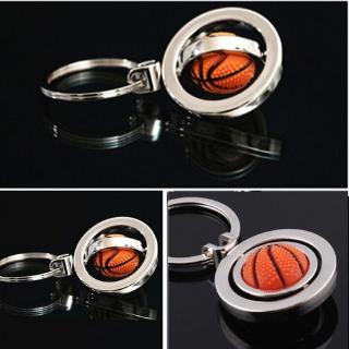 3D Sports Rotating Basketball Football Soccer Keychain Keyring Ring Key Fob Ball Gifts for Men