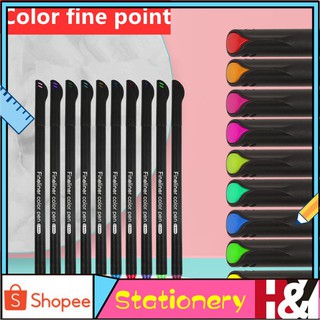 12pcs Colorful Pen 0.4mm Line Sketch Writing Drawing Set School supplies Highlighter