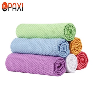 {Spot}{LZ}PAXI Fish Scale Microfiber Polishing Cleaning Cloth 5/10pcs Soft Microfiber Cleaning Towel Absorbable Glass Kitchen
