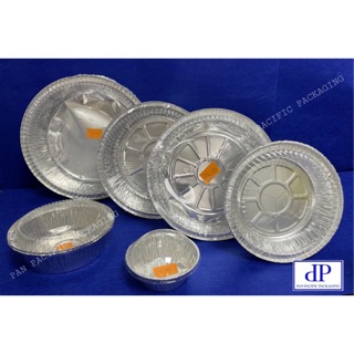 Round Aluminum foil tray with Lid - 5 pcs