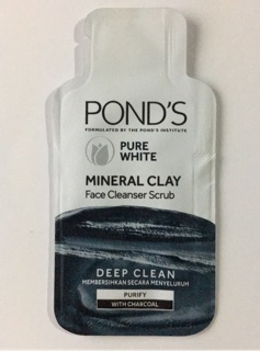 PONDS Pure White Mineral Clay Face Cleanser Scrub 4g