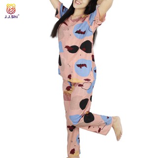 [J.J.SHI]Ladies sleepwear and soft cotton comfortable to wear ladies terno pajama(cod)