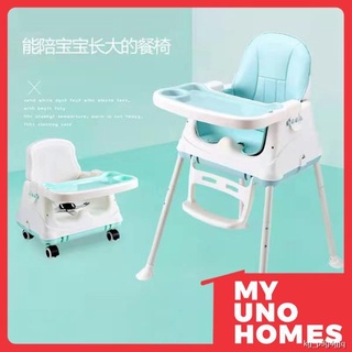 MYUNOHOMES Convertible High Chair with Wheels (2)