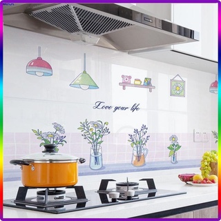 【Available】Kitchen Oil-proof Stickers High Temperature Waterproof Self-adhesive Range Hood Wallpaper