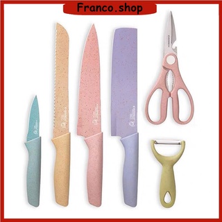 FENC BEST Stainless Steel Pastel Kitchenware Set Colors Knife Set CODwomen top