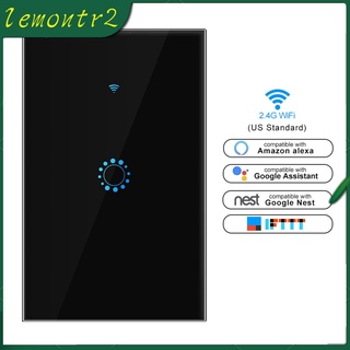 5LMR Smart Light Switch 1 Gang US Standard In-wall Touch Control WiFi Switch Compatible with Alexa Google Assistant IFTTT for Android iOS