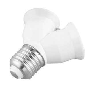 E27 to 2 E27 LED halogen Y Shape Light Lamp Bulb Splitter Adapter Converter