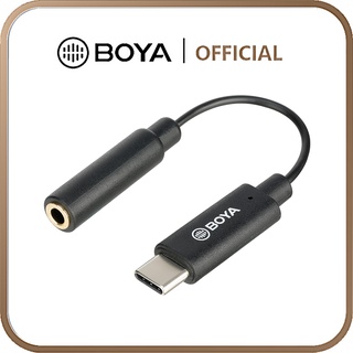 BOYA BY-K6 3.5mm TRS (Female) to Type-C Audio Adapter for DJI OSMO Pocket Converter Microphone Using