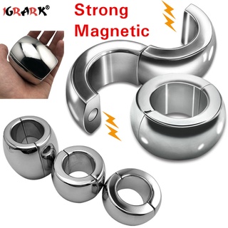 Nkex Magnetic Lock Metal Scrotum Pendant Ball Stretcher Testis Weight Cock Ring Penis Restraint Stai