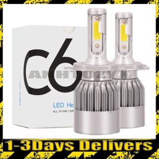 2 pcs Original C6 LED Headlight H1 H4 H7 H11 HB4 7600LM 6000K Motorcycle Car Light LED Bulbs