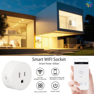 T&T 2pcs Wifi Smart Plug Wi-Fi Enabled Mini Socket App Remote Control Wireless Portable Automatic Ti (2)