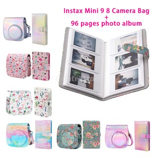 For Fuji Instax Mini 9 Instax mini 8 Instant Camera Case Bag with 96 Pockets Album sketchbook