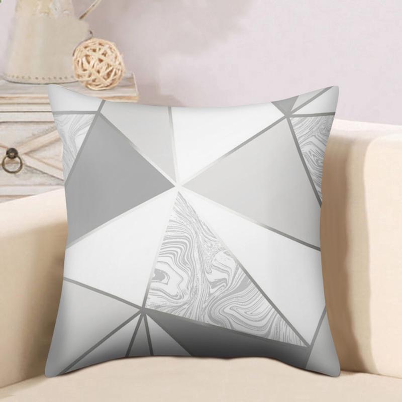 Cushion Cover Throw Pillow Case Polyester Silver gray Cushion 45 * 45cm