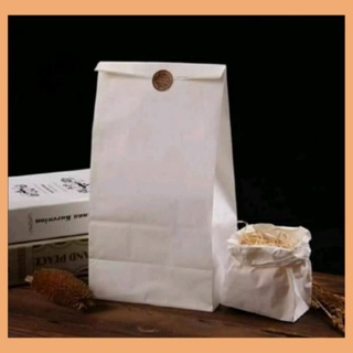 White Kraft Paper Bag / Supot / Paperbags (Grease Resistant)