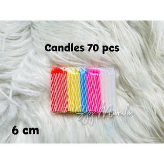 70 pcs candles in pack 5 colors birthday candles spiral
