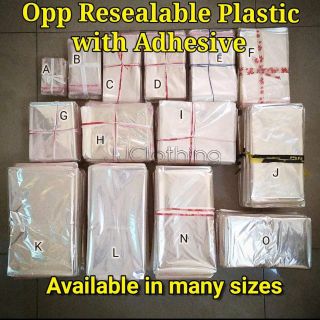 Opp Resealable Plastic with Adhesive for Packaging