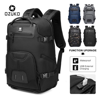 bag men❁OZUKO Anti-theft USB Charging Laptop Backpack Waterproof Outdoor Trave