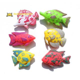 6PCS Children's Magnetic Fishing Toy Plastic Fish Fun Game Baby Bath Rod Toys (2)