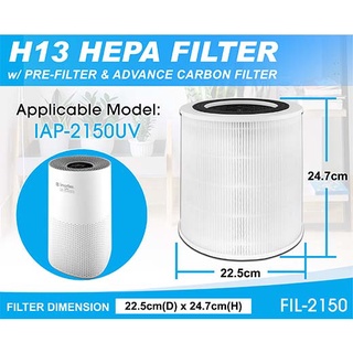 Imarflex FIL-2150 H13 HEPA Filter for Air Purifier