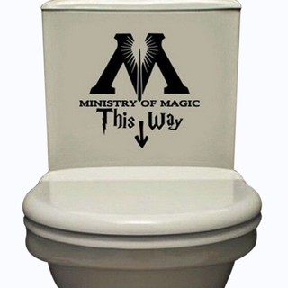 DIY Ministry Of Magic This Way Vinyl Sticker Toilet Seat Wall Decals Home Decor