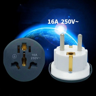 EU Travel Adapter High Quality Plug Adapter Universal 16A 250V EU Converter 2 Round Socket AU US UK