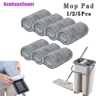 {NFPH} 1/2/5Pcs Reusable Microfiber Mop Pads Head Wet Dry Mops Wood Floor Cleaning