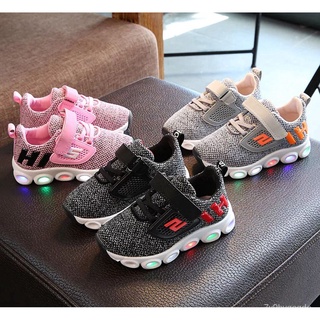 LED SKETCH kids sports running casual light shoes