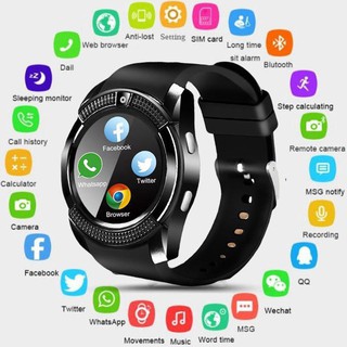 V8 Bluetooth Smart Watch Touch Screen Android Waterproof Sport Smartwatch