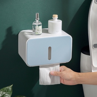 uppertiout Wall Mounted Toilet Tissue Shelf Holder Waterproof Bathroom Tray Roll Paper Storage Box (6)