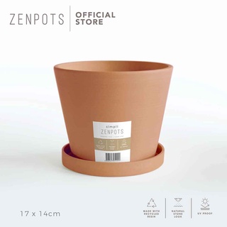 Zenpots 17cm Pot with Catch Plate (3)