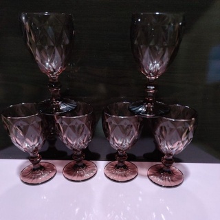 6pcs 230ml Colored Thick Glass Goblet High Quality Glass Product