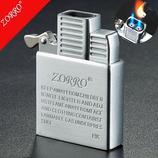 Original ZORRO Brass Stainless Steel Replacement Lighter Inner Insert.Butane Gas Two JETFashionable