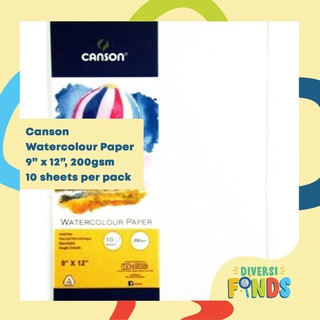 2 PACKS OR 20 SHEETS CANSON OR FABRIANO Watercolor Paper 9 x 12, 200gsm 10 sheets/pack