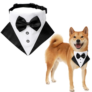 New Pet Dog Bandanas Gentleman Scarf Bow Tie Collar Bowknot Bowtie Wedding Suit Decoration Pet Groom